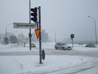 Snow in Reykjavk