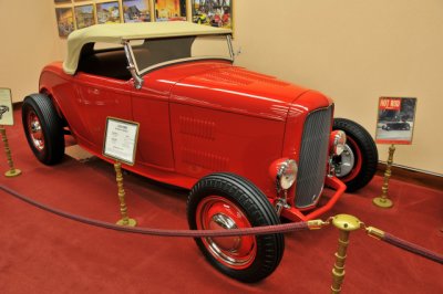 1932 Ford Roadster (Highboy) built by Bob McGee in 1947; twice featured on Hot Rod Magazine cover; now owned by Bruce Meyer