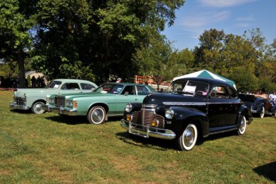 From right: 1941 Chevrolet, 1970s Ford and 1947 Dodge