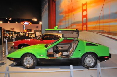 1974 Bricklin SV-1, with gullwing doors, one of 2,854 built, gift of Joseph Zeke Disciullo, Coatesville, PA