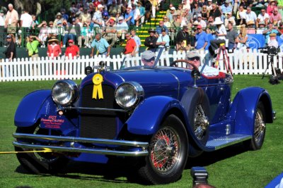 1927 Duesenberg Model X Boat Roadster, Dr. Peter Heydon, Ann Arbor, MI, RM Auctions Trophy for the Most Elegant Open Car (8510)