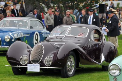 1938 Talbot T150-SS Figoni et Falaschi Coupe, Peter & Merle Mullin of L.A., at 2008 Pebble Beach Concours d'Elegance (2985)