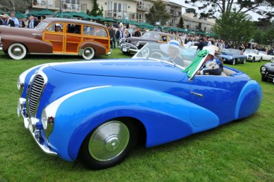 1948 Delahaye 135MS Faget-Varnet Cabriolet, Cathy & Jerry Gauche of Texas, at 2008 Pebble Beach Concours d'Elegance (3022)