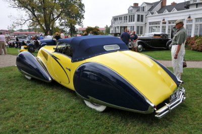 1938 Talbot Lago T150-C Cabriolet by Figoni & Falaschi, J.W. Marriott, Jr.,  2008 St. Michaels Concours d'Elegance, Md. (4329)