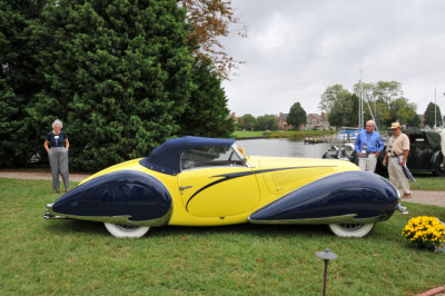 1938 Talbot Lago T150-C Cabriolet by Figoni & Falaschi, J.W. Marriott, Jr.,  2008 St. Michaels Concours d'Elegance, Md. (4338)