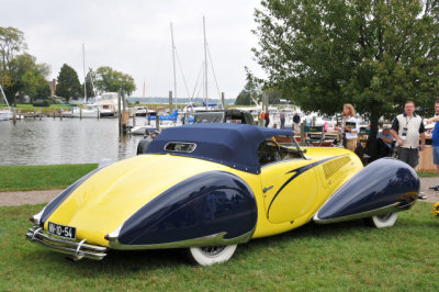 1938 Talbot Lago T150-C Cabriolet by Figoni & Falaschi, J.W. Marriott, Jr., 2008 St. Michaels Concours d'Elegance, Md. (4343)