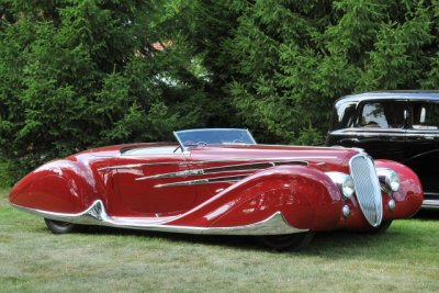 1939 Delahaye Type 165 Cabriolet by Figoni & Falaschi, at the 2009 Meadow Brook Concours d'Elegance, Rochester, Michigan (8109)