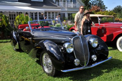 1938 Delahaye 135M Roadster by Figoni & Falaschi, J.W. Marriott, Jr., 2009 St. Michaels Concours d'Elegance in Maryland (8635)