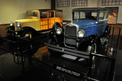 1928 Chevrolet National Model AB Two-Door Sedan, right, and 1932 Ford Model B Woody (1934)
