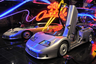 1994 Bugatti EB110, one of 126 made before VW bought Bugatti name, Petersen Automotive Museum in L.A. (4634)