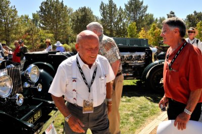 One of the judges, British racing legend Sir Stirling Moss at the Santa Fe Concorso in New Mexico, September 2011 (0987)