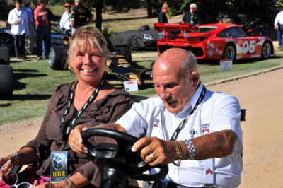 Lady Susie Moss and racing legend Sir Stirling Moss at the Santa Fe Concorso in New Mexico, September 2011 (1414)