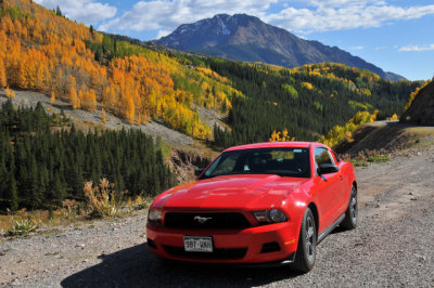 2012 Ford Mustang along San Juan Skyway, Route 550, Colorado, from my FAVORITE GALLERY of 2011 (1453)