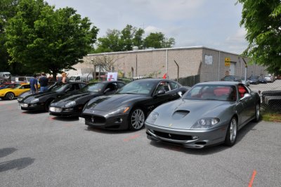 From right, Ferrari 550 Maranello, Maserati Gran Turismo and Maserati GTs (3169)