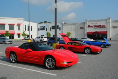 Early 2000s Chevrolet Corvette (C5), 1980s Ferrari Testarossa and 1979 Triumph TR7 (4095)