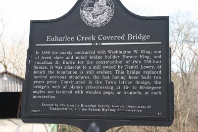Euharlee Creek Covered Bridge Sign