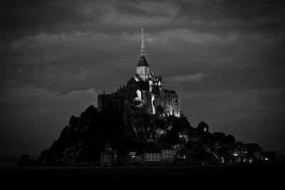 Mont Saint Michel Monochrome