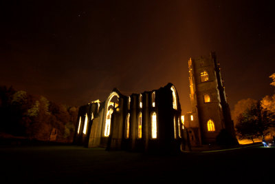 Fountains Abbey At Night