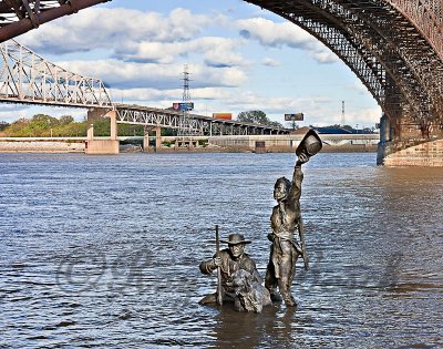 Lewis and Clark at the Mississipi