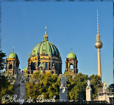 Berliner Dom with Fernsehturm ( Television Tower on Alexander Platz) on the right