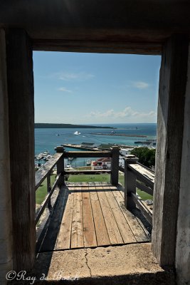A view of Lake Huron from Fort Mackinac