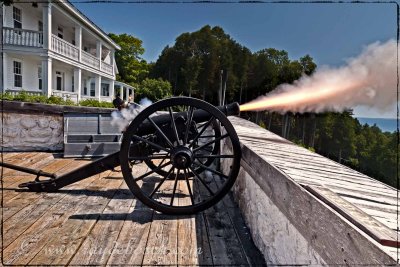 Fuego! An 1800 vintage canon fired at Fort Mackinac