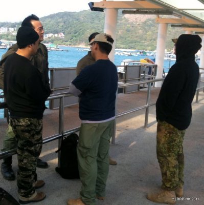 Waiting at the Lamma Island ferry pier