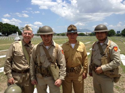 LRRPs with fellow re-enactors at the event