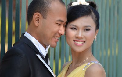 Newlyweds in Hanoi, Vietnam