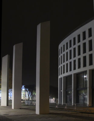 Modern arkitektur kvällsbild, Dresden