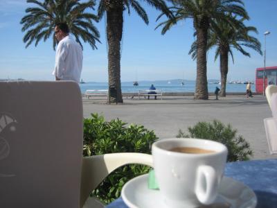 my nice view from a cafe in split