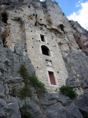 monks' hermitage in the cliffs of marjan hill near split