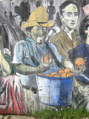 detail of mural on 24th street