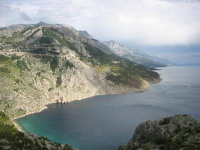 the coastline on the bsu ride south from split to dubrovnik