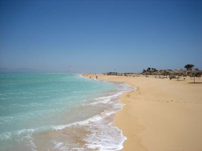 the beach at ras sudr on the red sea