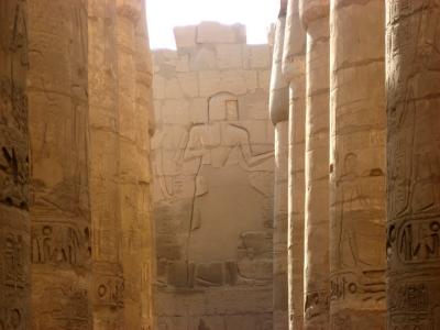 pillars in the hipostyle hall at karnak