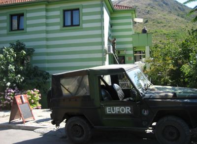 EUFOR is in mostar mostly just on an observing mission now