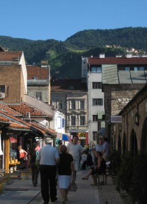 the old town and the nearby hills