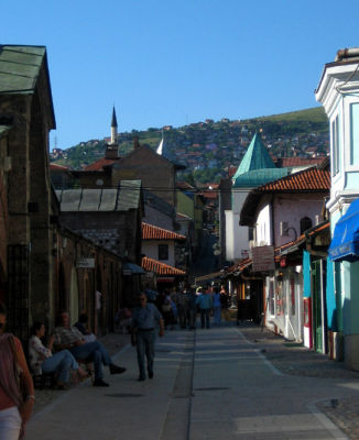 the old town and the nearby hills