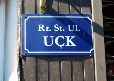 Street in Prishtina named after the KLA (UCK in albanian)