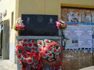 Memorial for dead KLA members in Prishtina