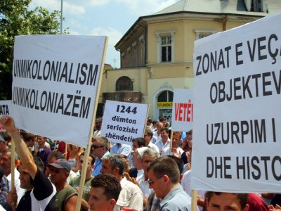 rally for independence in prishtina