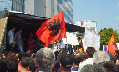 rally for independence in prishtina