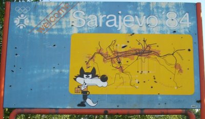 welcome to sarajevo! don't mind the bullet holes