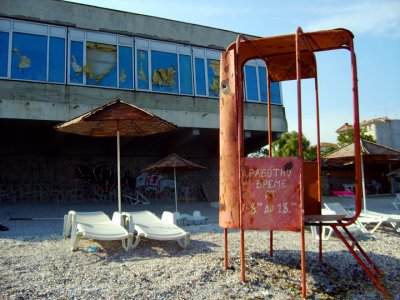 on the beach at nessebar