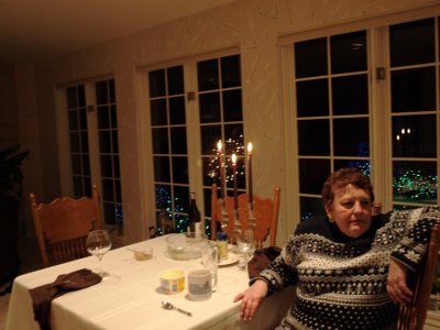 Mom after Christmas Eve dinner