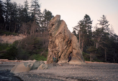 at the window rock, Ruby Beach, Washington