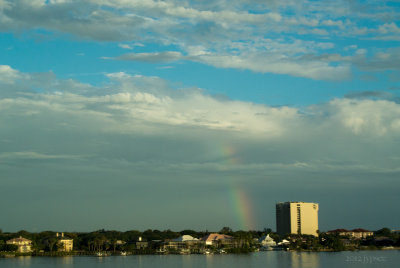 rainbow over the condos