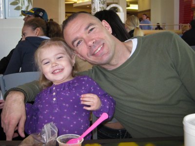 Daddy and Abby at the Mall