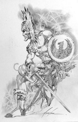 Mike Grell did this Warlord 11x17 (sketch) for me at the Wizard 2011 in Miami